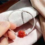  Lắc Tay Bạc Cỏ 4 Lá Đá Tự Nhiên 