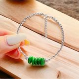  Lắc Tay Bạc Ngũ Điếu Đá Sơn Thuỷ 
