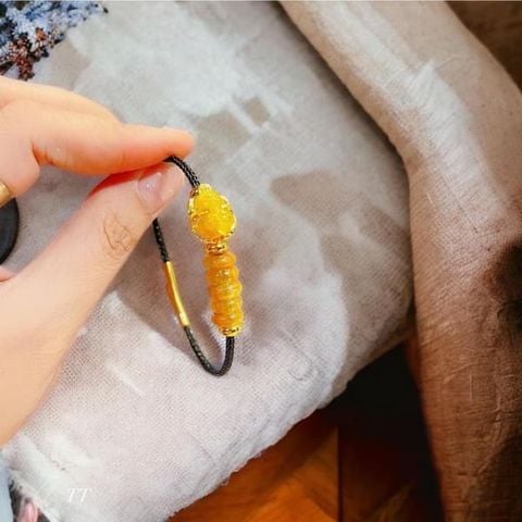 Lắc Tay Tỳ Hưu Bọc Vàng Mix Ngũ Điếu
