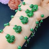  Lắc tay Bạc Hồ Ly Ngọc Sơn Thủy 