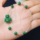  Lắc tay Bạc Hồ Ly Ngọc Sơn Thủy 