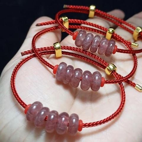  Lắc Tay Dây Cáp Đồng Điếu Ngũ Phúc Thạch Anh 