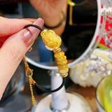  Vòng Tay Tỳ Hưu Thạch Anh Tóc Vàng Mix Ngũ Điếu 