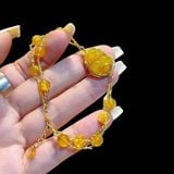  Lắc Tay Vàng Tỳ Hưu Thạch Anh Tóc Vàng 