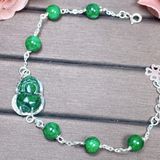  Lắc tay Bạc Tỳ Hưu Thiên Lộc Ngọc Sơn Thủy 