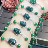  Lắc tay Bạc Tỳ Hưu Thiên Lộc Ngọc Sơn Thủy 