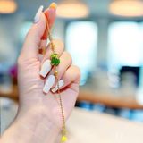  Lắc tay Vàng gắn Túi tiền Ngọc bích 