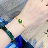  Lắc tay Vàng gắn Túi tiền Ngọc bích 