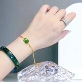  Lắc tay Vàng gắn Túi tiền Ngọc bích 