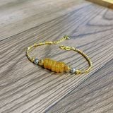  Lắc Tay Vàng Mix Ngũ Điếu Thạch Anh Tóc Vàng 