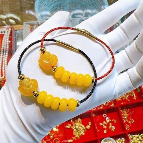 Lắc Tay Dây Cáp Hồ Ly Mix Đồng Điếu Ngũ Phúc