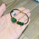  Lắc Tay Tỳ Hưu Đá Sơn Thuỷ Bọc Vàng Mix Ngũ Điếu 
