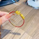  Lắc Tay Tỳ Hưu Tóc Vàng Bọc Vàng Mix Ngũ Điếu 