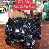  Tượng Long Quy Ngọc Onyx Đen 2,73kg 