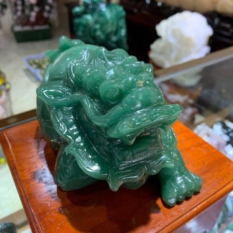 Tượng Long Quy Thạch Anh Xanh 2,2kg