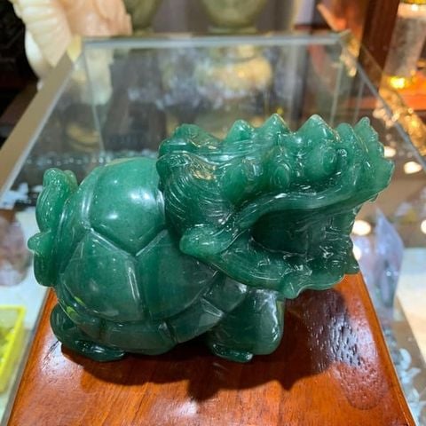 Tượng Long Quy Thạch anh xanh 1.8kg