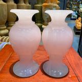  Cặp Lục Bình Tài Lộc Ngọc Onyx Hồng 20cm 