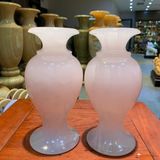  Cặp Lục Bình Tài Lộc Ngọc Onyx Hồng 20cm 