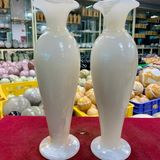  Cặp Lục Bình Ngọc Onyx Trắng 30cm 