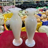  Cặp Lục Bình Ngọc Onyx Trắng 30cm 