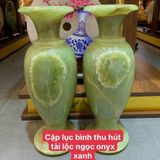  Lục Bình Phong Thủy Ngọc Onyx Xanh 40cm 