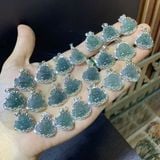  Mặt Dây Chuyền Phật Di Lặc Lam Ngọc Băng 