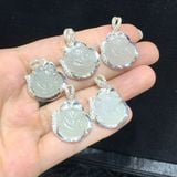  Mặt Dây Chuyền Hồ Ly Đá Tự Nhiên Bọc Bạc 