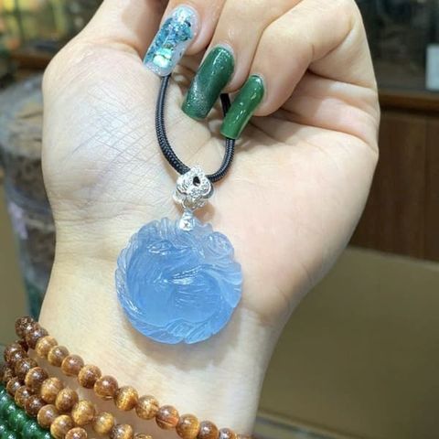 Mặt Dây Chuyền Hồ Ly Chúa Đá Aquamarine