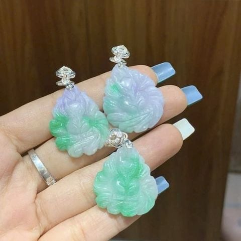 Mặt Dây Chuyền Hồ Ly Chúa Ngọc Cẩm Thạch Xanh Lý