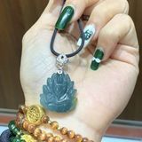  Mặt Dây Chuyền Hồ Ly Chúa Lam Ngọc Móc Bạc 