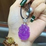 Mặt Dây Chuyền Hồ Ly Chúa Mã Não Tím 