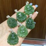  Mặt Dây Chuyền Hồ Ly Chúa Ngọc Bích Móc Bạc 