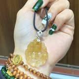  Mặt Dây Chuyền Hồ Ly Thạch Anh Tóc Vàng M2 