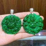  Mặt Dây Chuyền Phật Di Lặc Sơn Thủy Móc Bạc M3 