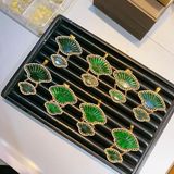  Mặt Đeo Quạt Ngọc Sơn Thủy Bọc Bạc Mạ Vàng 