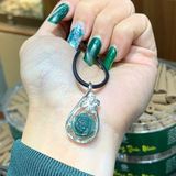  Mặt Đeo Cổ Hoa Mẫu Đơn Bọc Bạc 