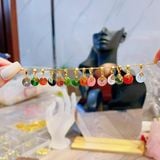  Mặt Dây Chuyền Đồng Điếu Đá Tự Nhiên Móc Vàng 