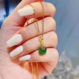  Mặt Dây Chuyền Đồng Điếu Đá Tự Nhiên Móc Vàng 