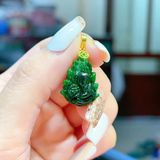  Mặt Dây Chuyền Hồ Ly Chúa Sơn Thủy Kèm Móc Vàng 