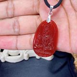  Mặt Phật Bản Mệnh Mã Não Đỏ 36mm 