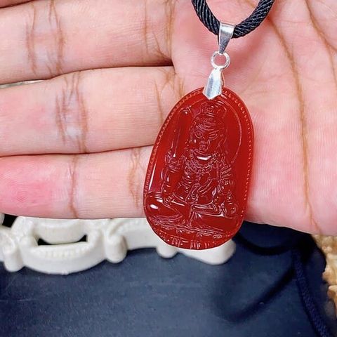 Mặt Phật Bản Mệnh Mã Não Đỏ