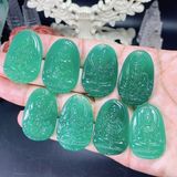  Mặt Phật Bản Mệnh Mã Não Xanh 36mm 