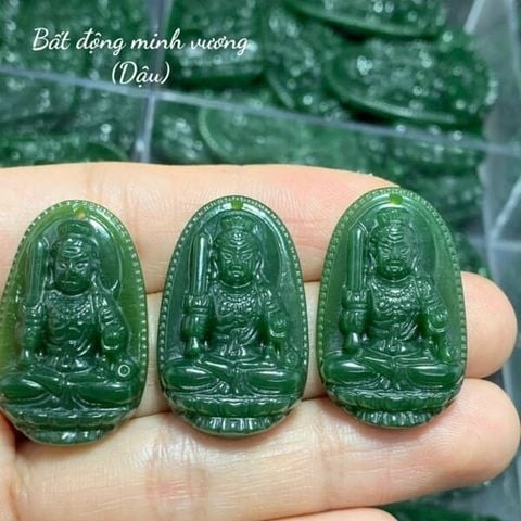 Mặt Phật Bản Mệnh Ngọc Bích 30mm