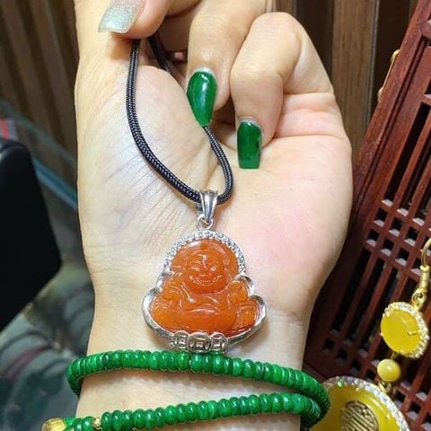 Mặt Đeo Phật Di Lặc Huyết