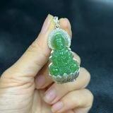  Mặt Phật Quan Âm Ngọc Bích Bọc Bạc 