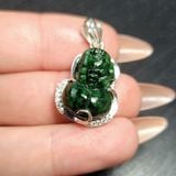  Mặt Dây Chuyền Tỳ Hưu Sơn Thủy Bọc Bạc 