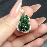  Mặt Dây Chuyền Tỳ Hưu Sơn Thủy Bọc Bạc 