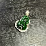  Mặt Dây Chuyền Tỳ Hưu Sơn Thủy Bọc Bạc 