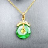  Mặt Đeo Đồng Điếu Bình An ngọc Jade Sơn Thủy 