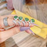  Nhẫn Hồ Ly Baby Bạc Đá Tự Nhiên 